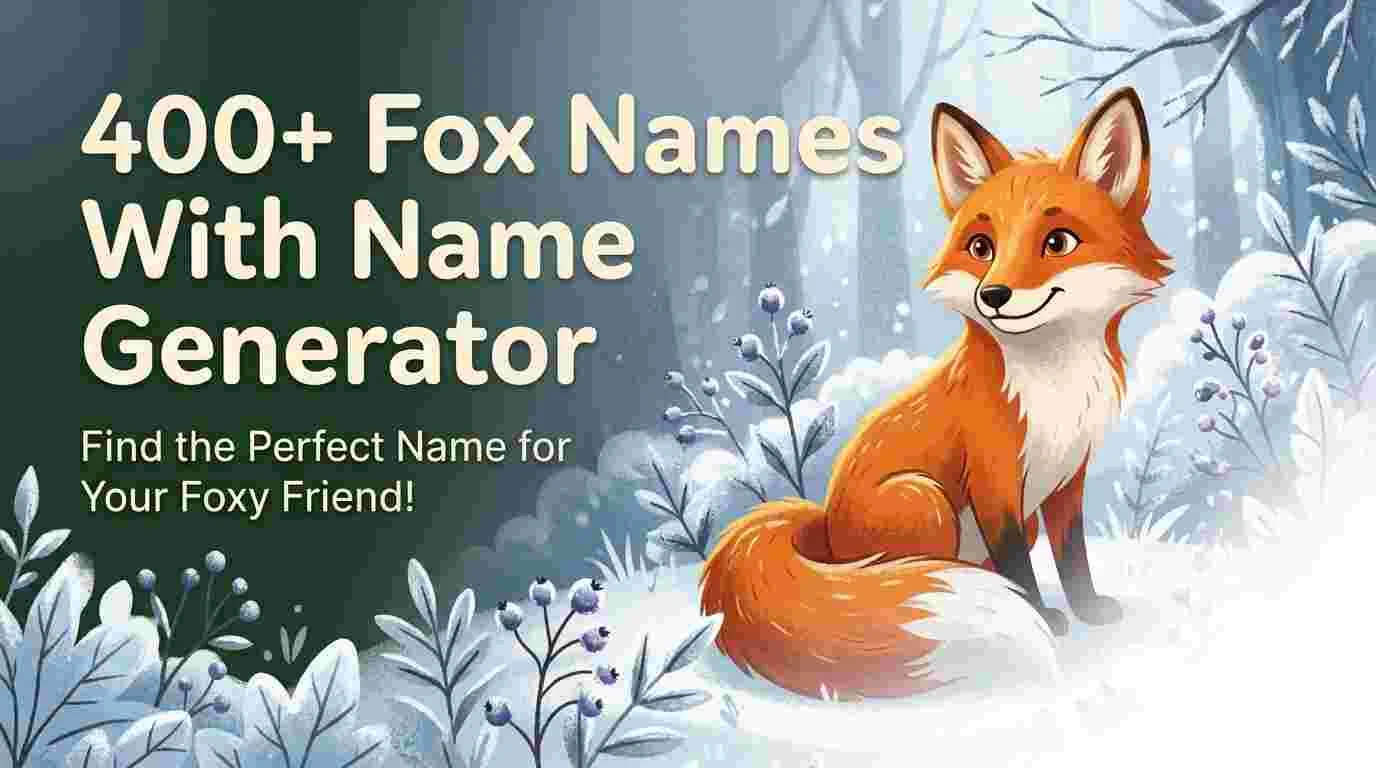 400+ Fox Names With Name Generator