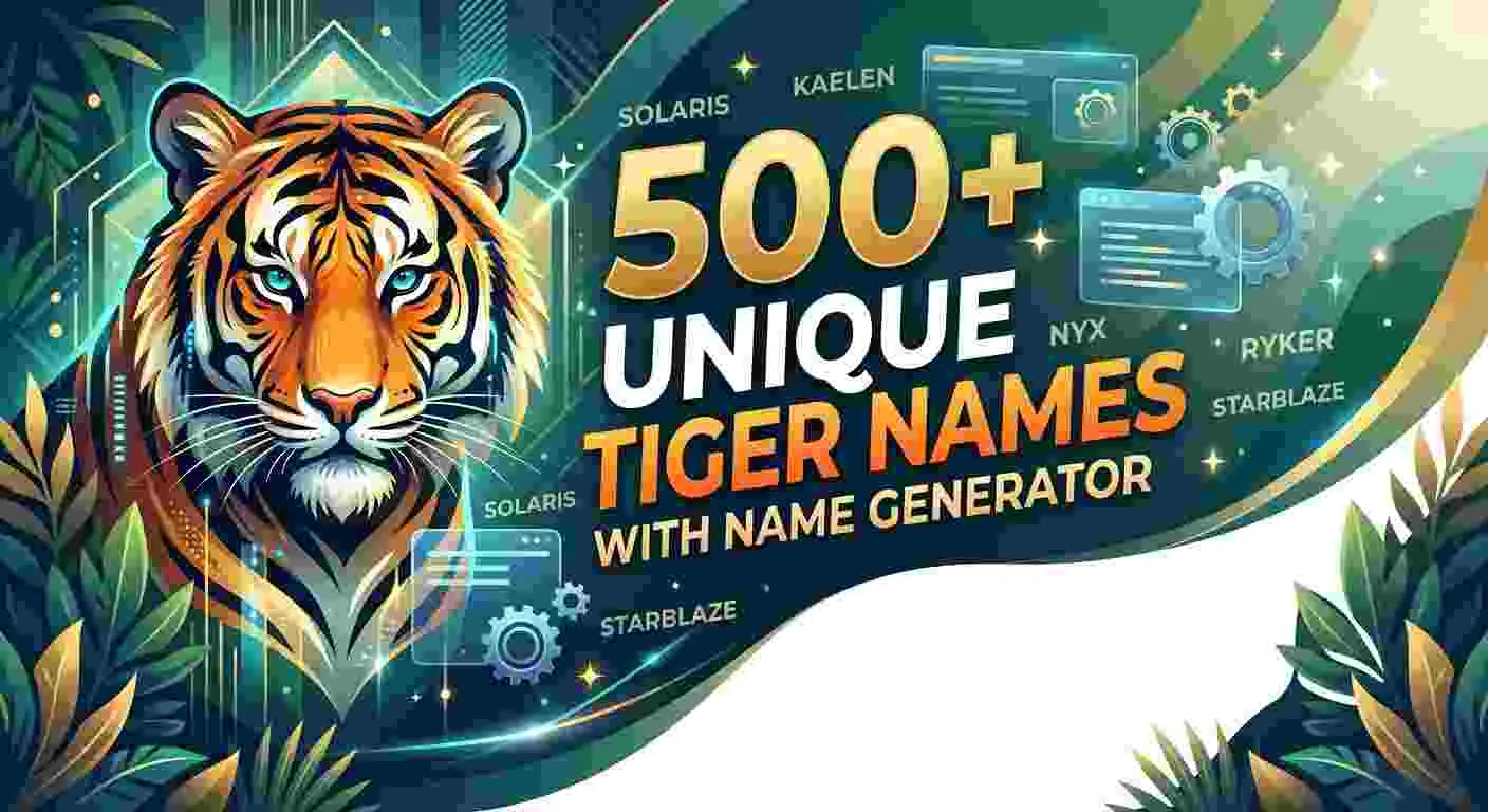 500+Unique Tiger Names With Name Generator