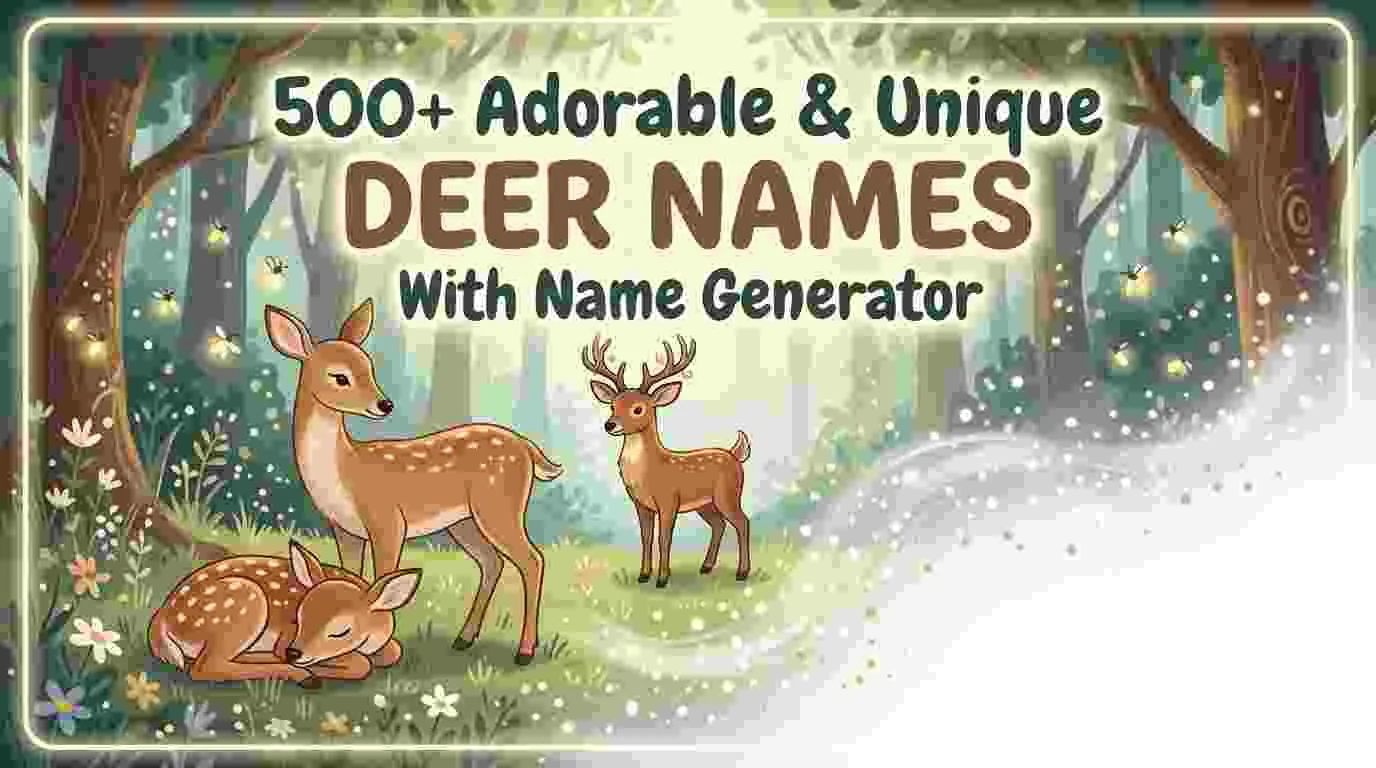 Adorable & Unique Deer Names With Name Generator