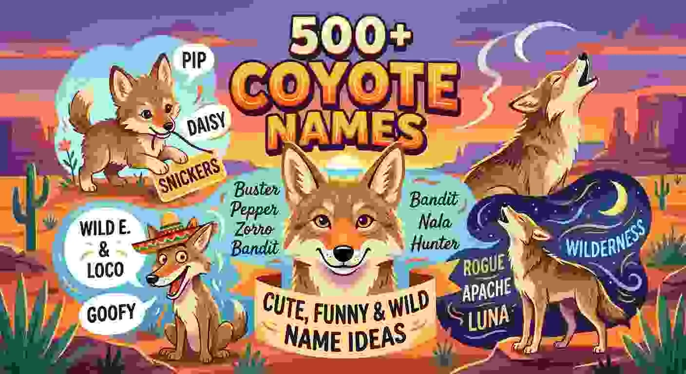 Coyote Names: Cute, Funny & Wild Name Ideas