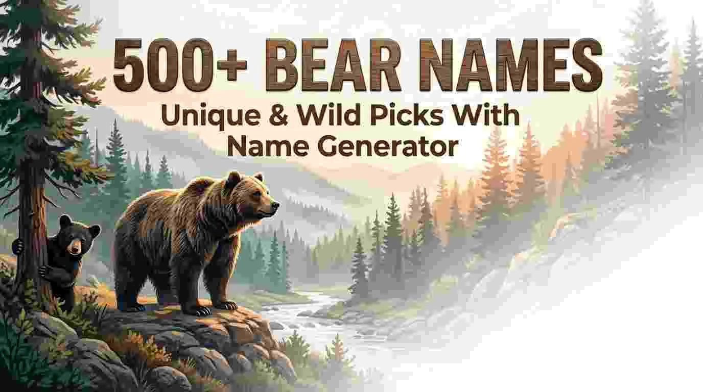 Bear Names Unique & Wild Picks With Name Generator