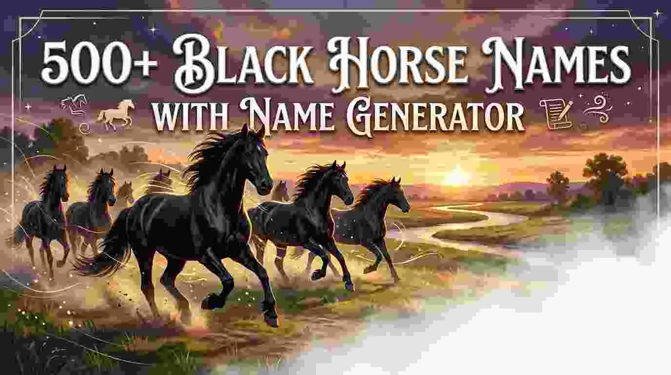 Black Horse Names With Name Generator