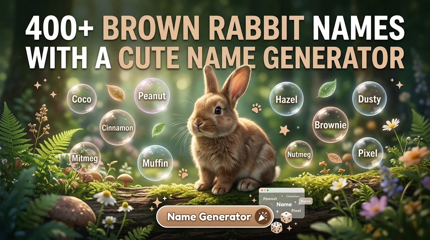 Brown Rabbit Names With a Cute Name Generator