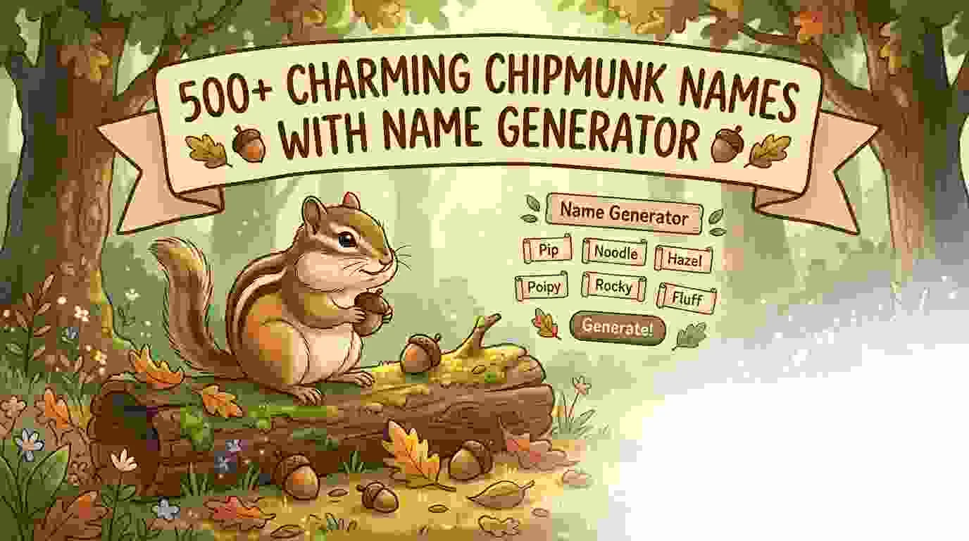 Charming Chipmunk Names With Name Generator