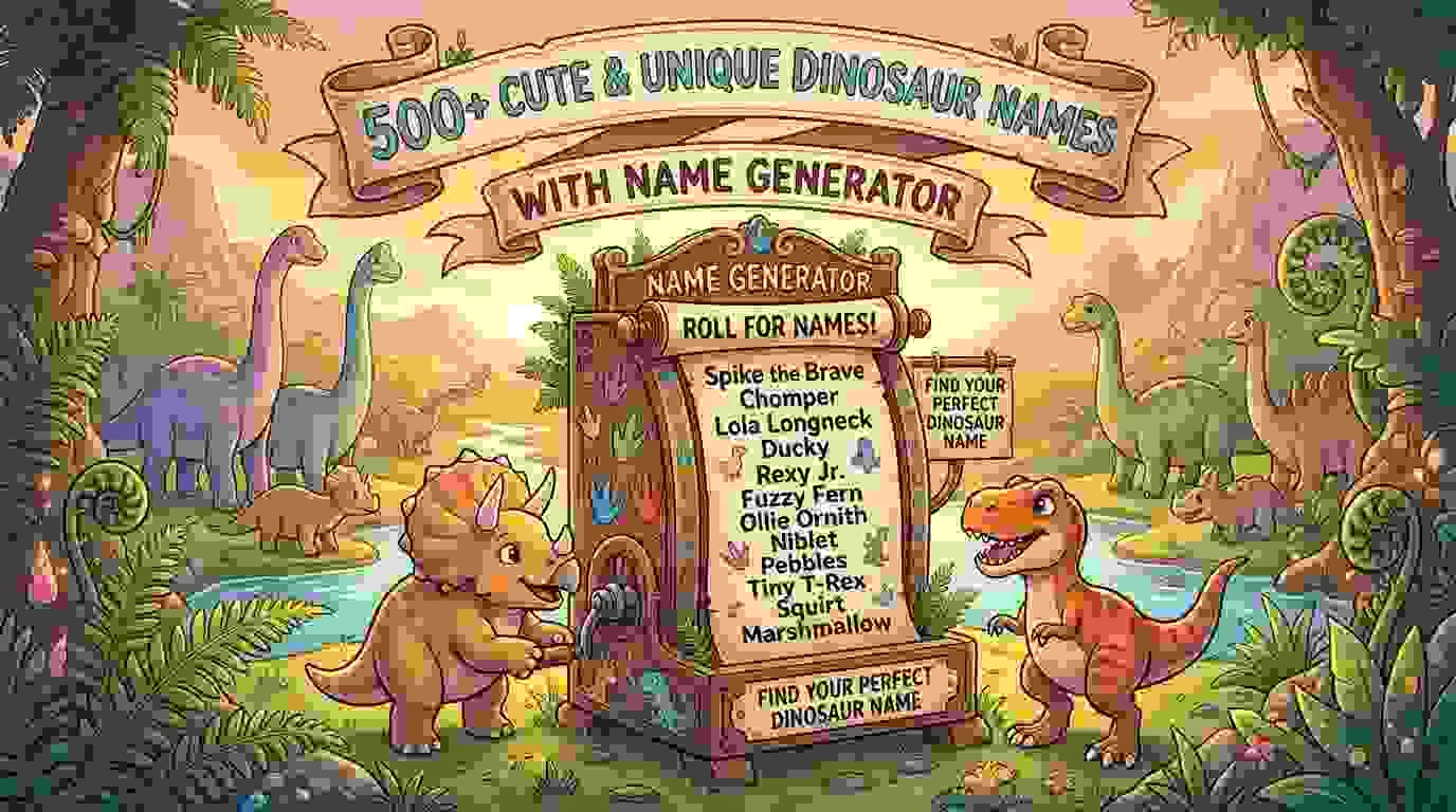 Dinosaur Names Cute & Unique Ideas With Name Generator