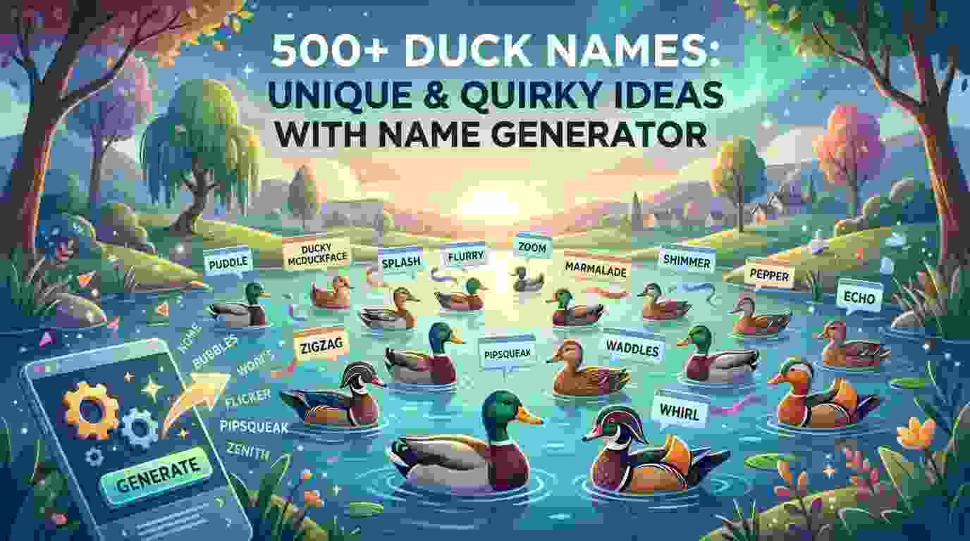 Duck Names: Unique & Quirky Ideas With Name Generator