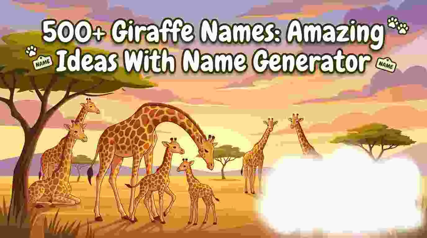 Giraffe Names Amazing Ideas With Name Generator