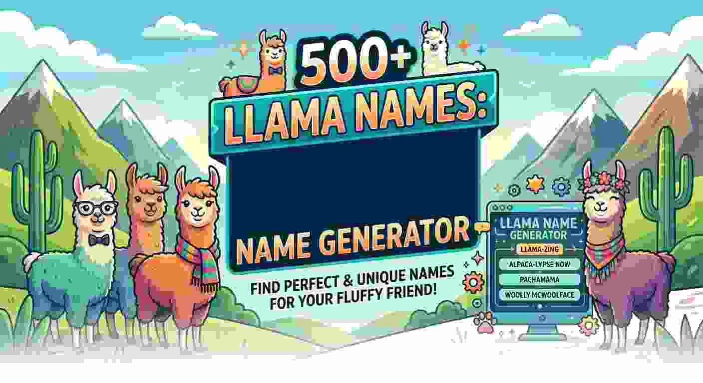 Llama Names Creative, Cute & Unforgettable Picks With Name Generator