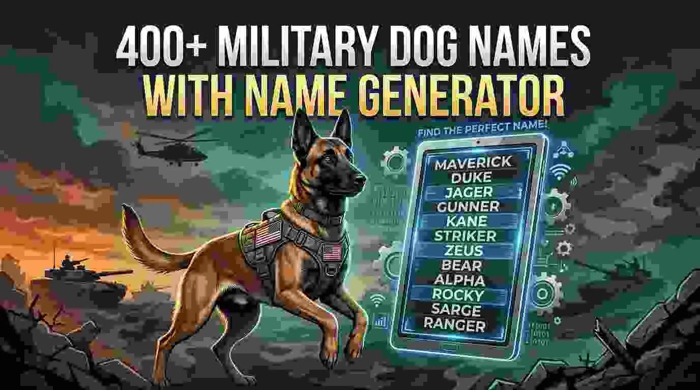 Military Dog Names With Name Generator
