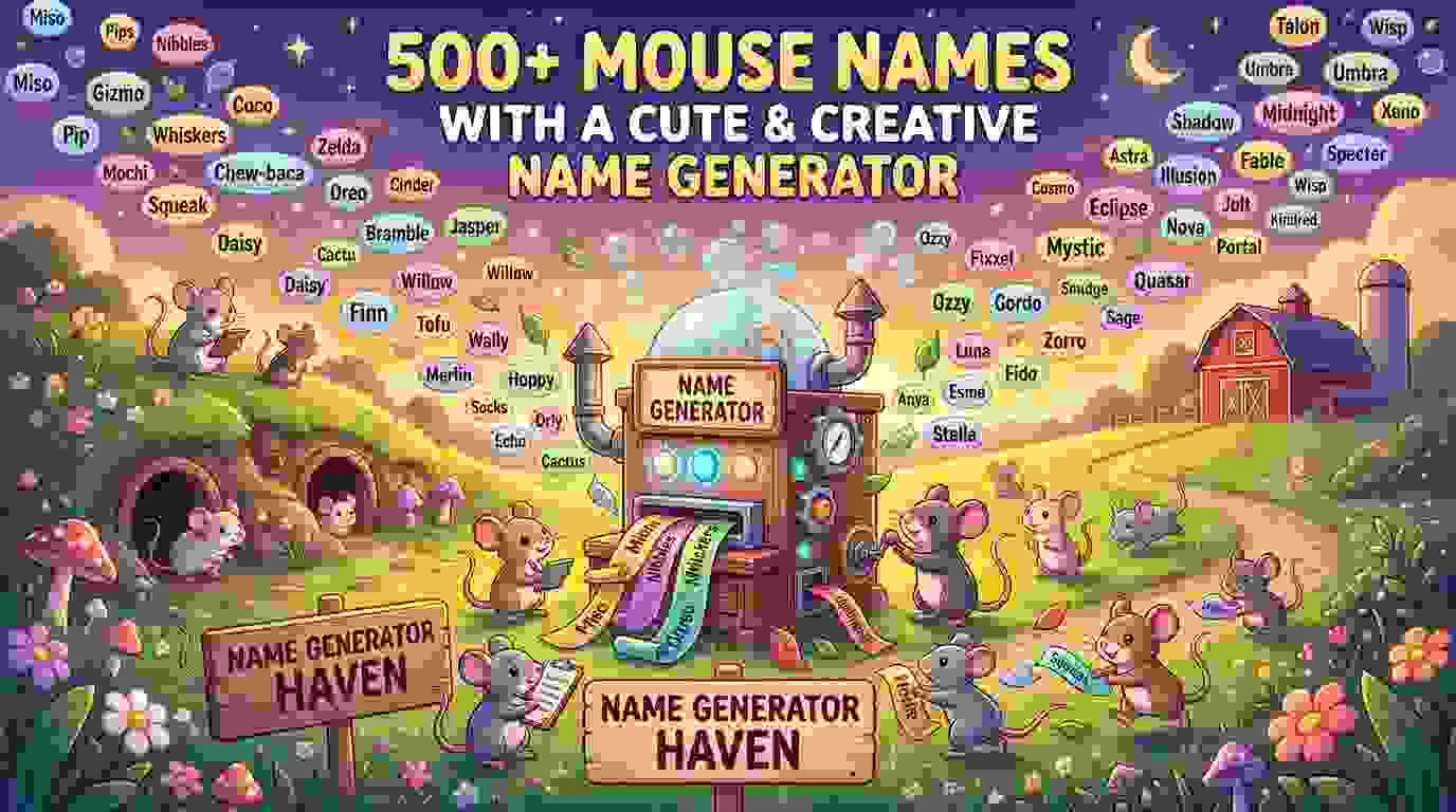 Mouse Names With a Cute & Creative Name Generator