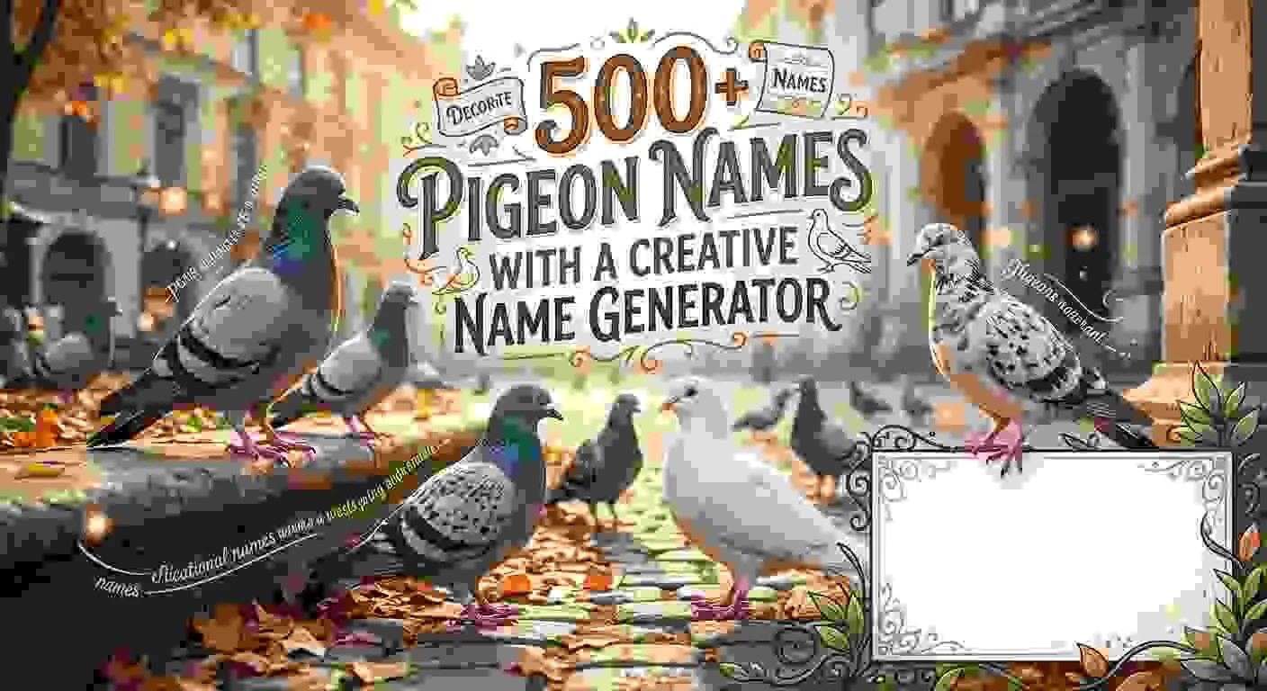 Pigeon Names With a Creative Name Generator