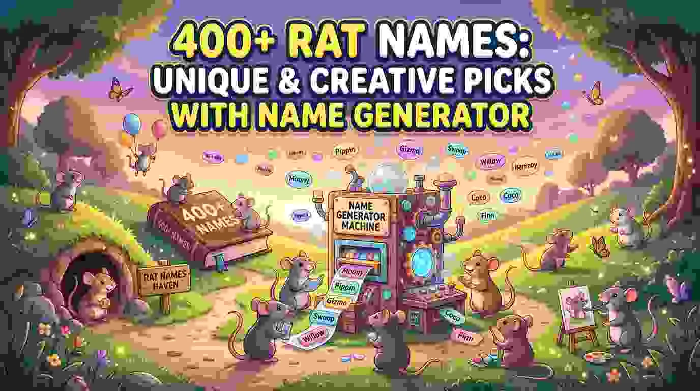 Rat Names Unique & Creative Picks With Name Generator