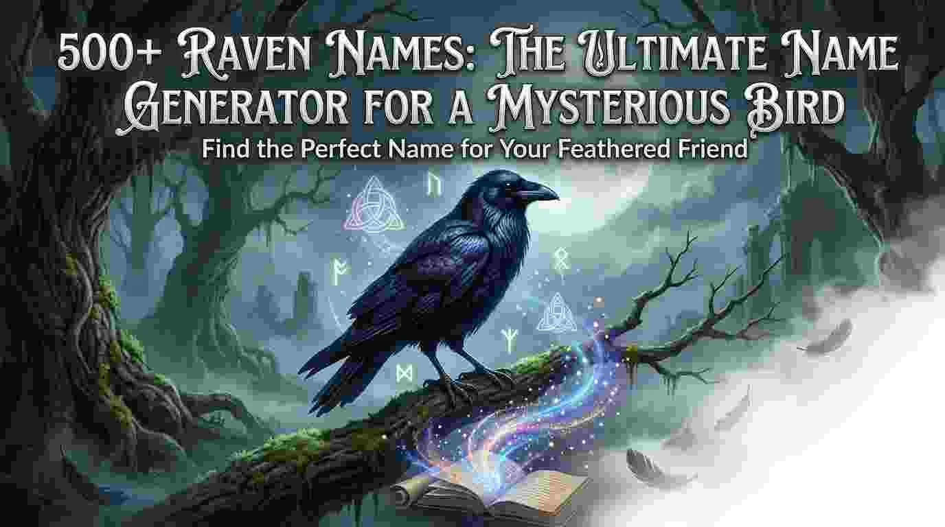 Raven Names: The Ultimate Name Generator for a Mysterious Bird