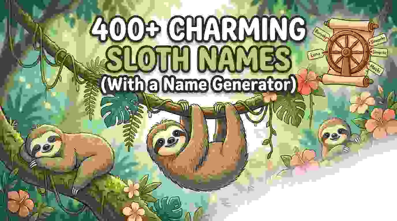 Sloth Names With a Name Generator