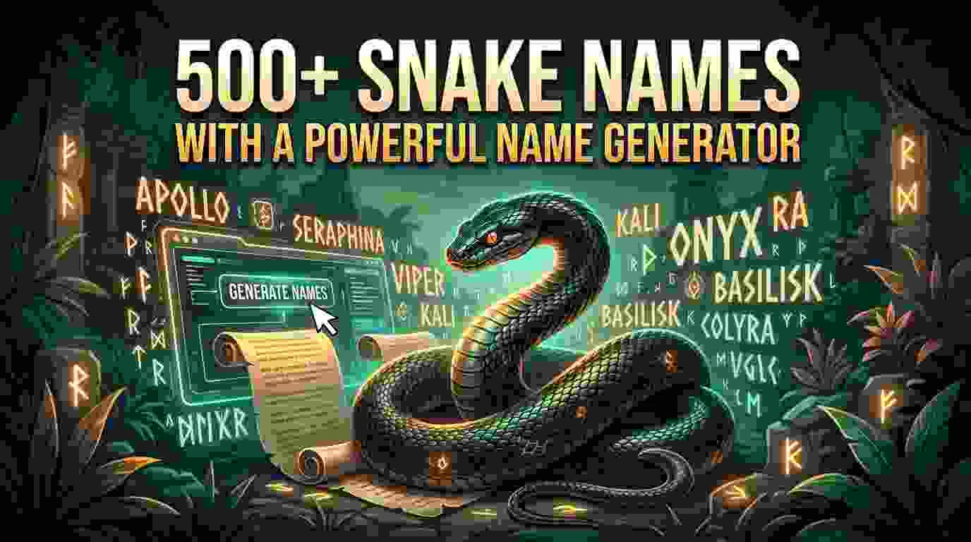 Snake Names With a Powerful Name Generator