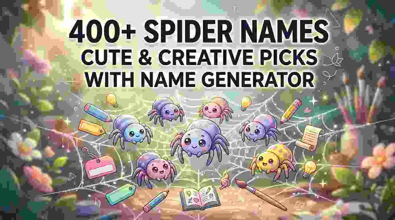 Spider Names Cute& Creative Picks With Name Generator
