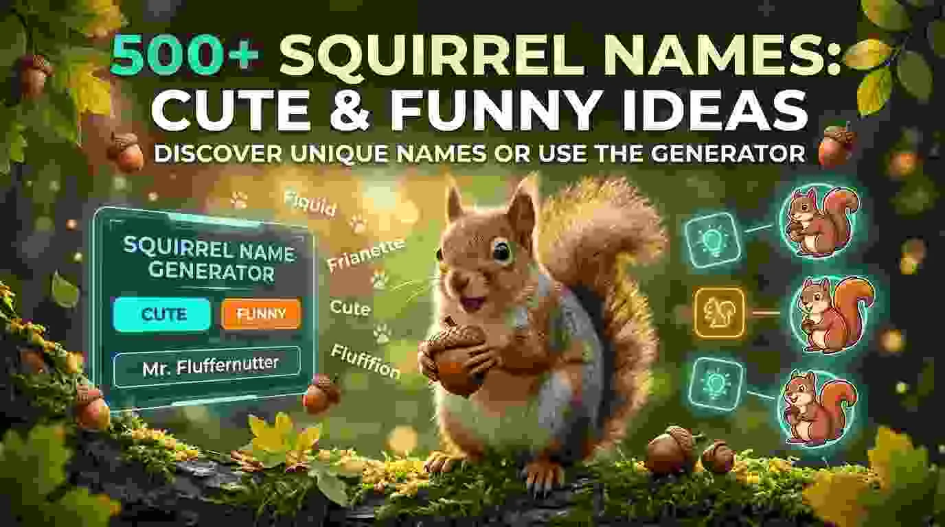 Squirrel Names Cute & Funny Ideas With Name Generator
