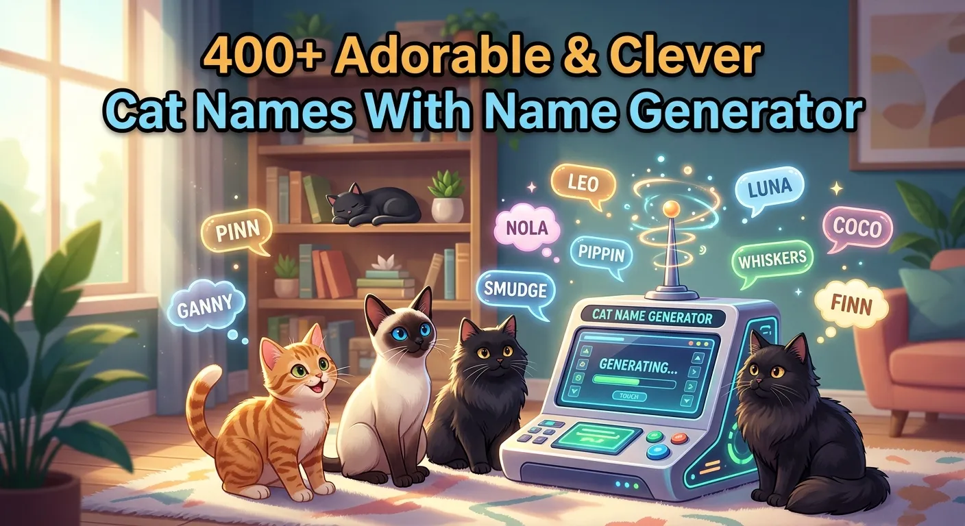 Adorable & Clever Cat Names With Name Generator