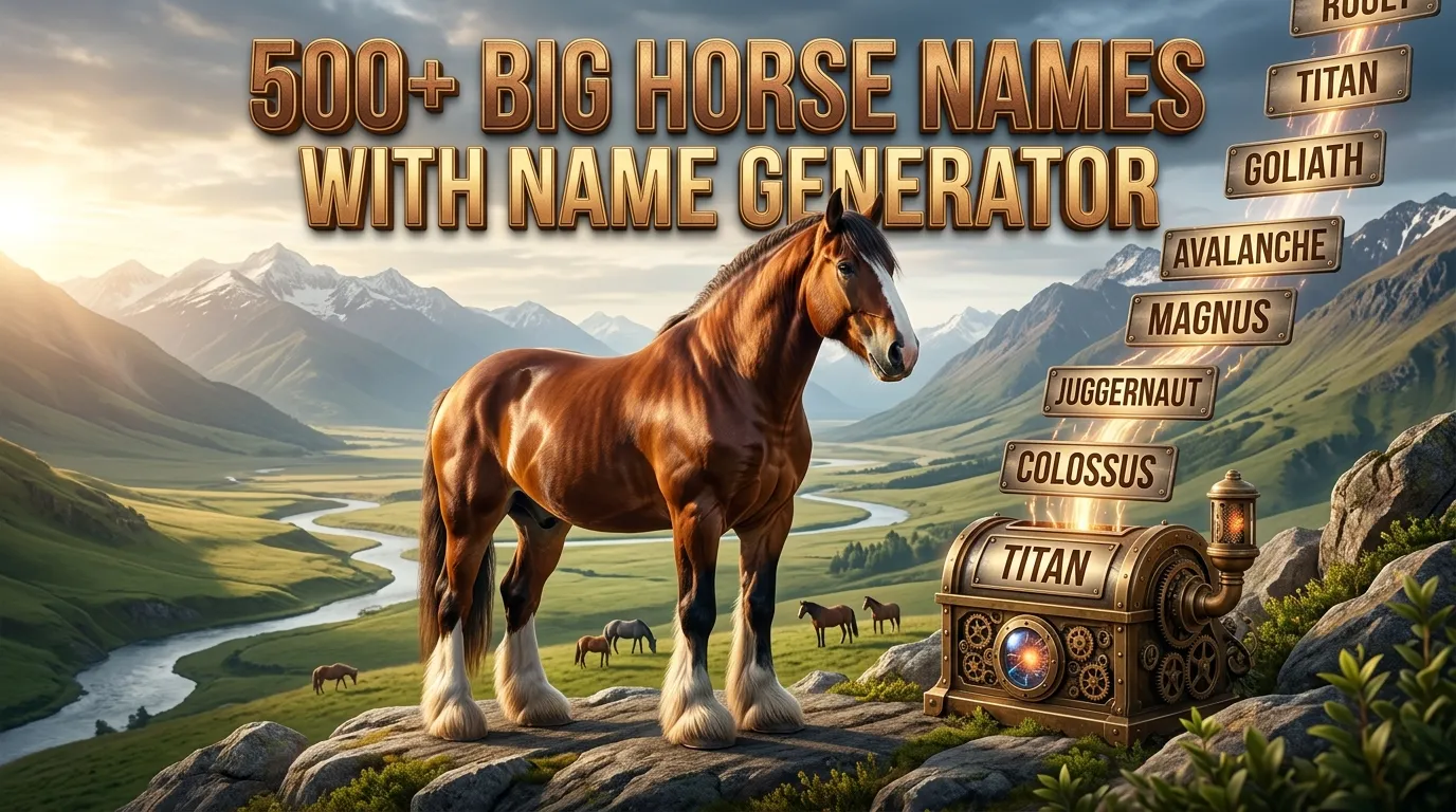 Big Horse Names With Name Generator