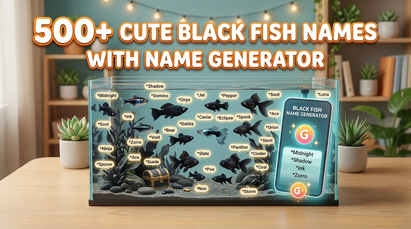 Cute Black Fish Names With Name Generator