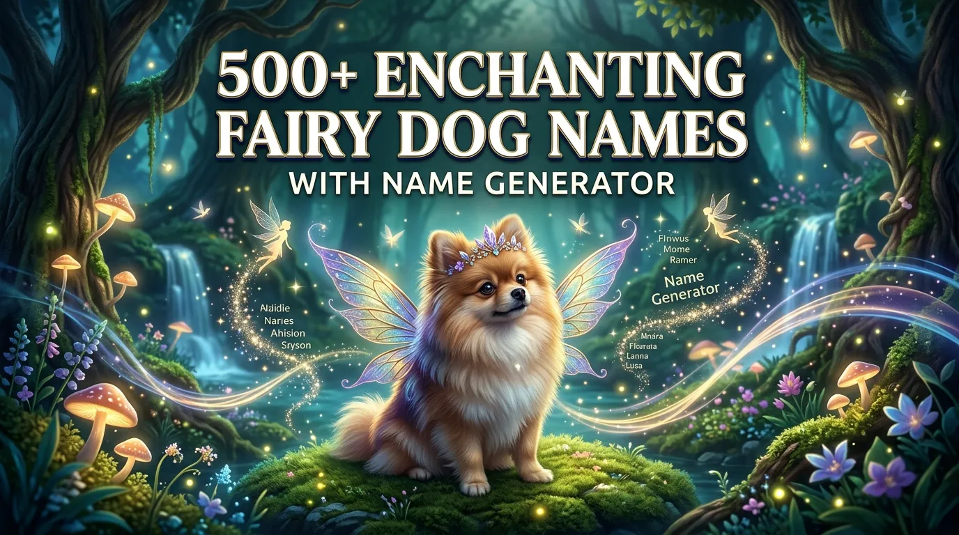Enchanting Fairy Dog Names With Name Generator