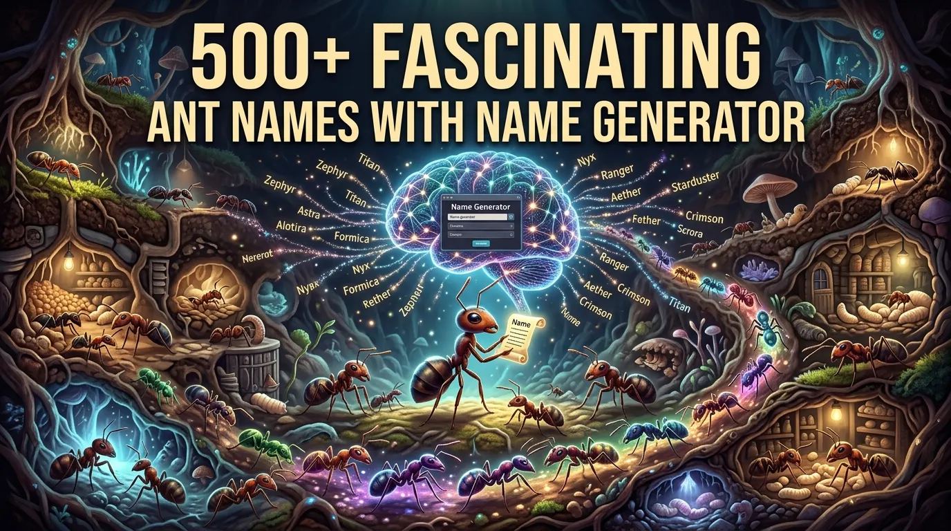 Fascinating Ant Names With Name Generator