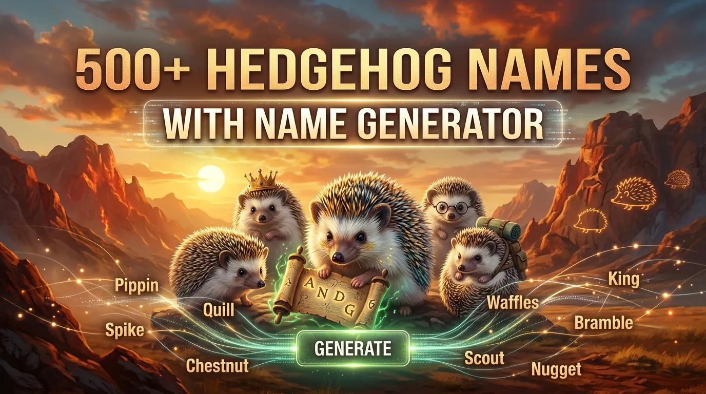 Hedgehog Names With Name Generator